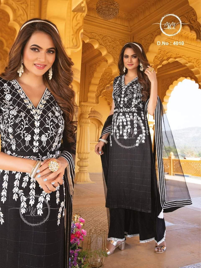 M&M Dno 4010 Georgette With Beautiful Work Stylish Designer Casual Wear Fancy Kurti