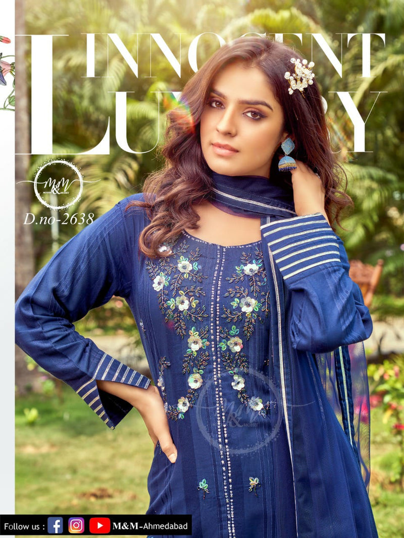 M&M Dno 2638 Georgette With Beautiful Work Stylish Designer Casual Wear Fancy Kurti