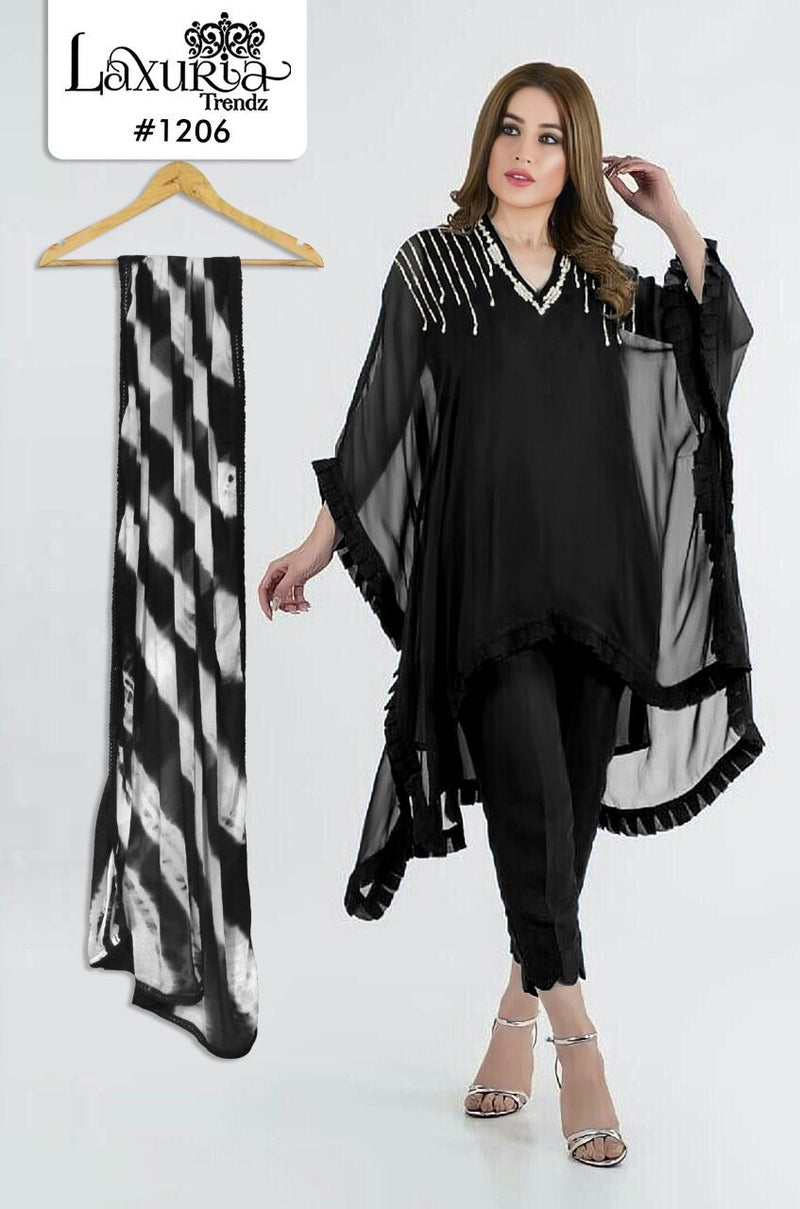 Luxuria Trendz Dno 1206 Georgette With Heavy Hand Work Stylish Designer Pakistani Party Wear Kurti