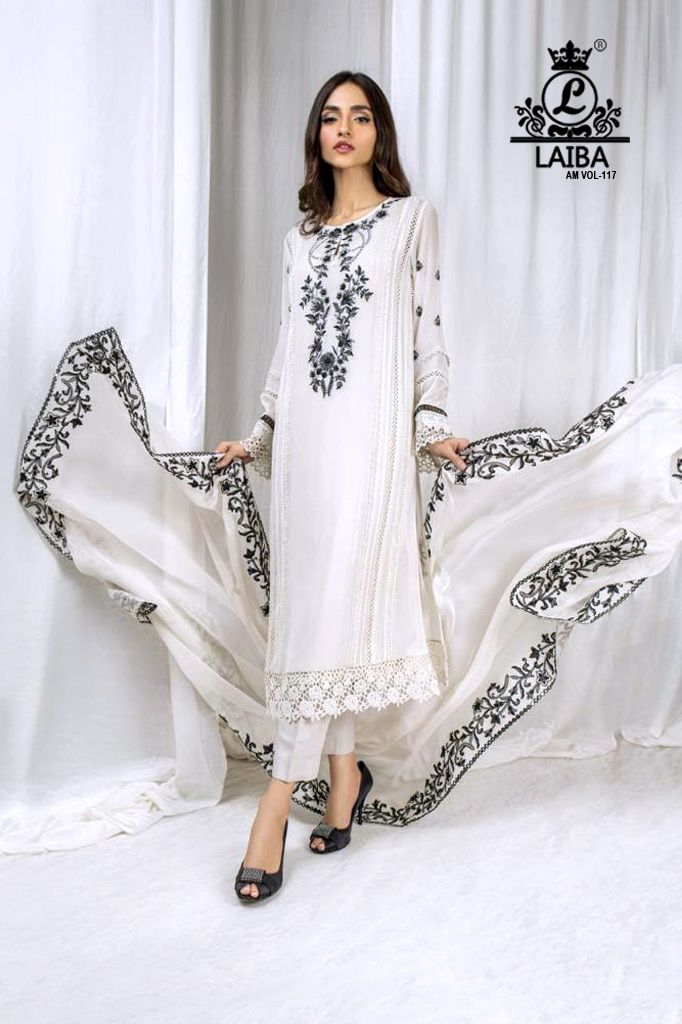 Laiba Studio Vol 117 Georgette With Embroidery Work Stylish Designer Party Wear Casual Look Kurti