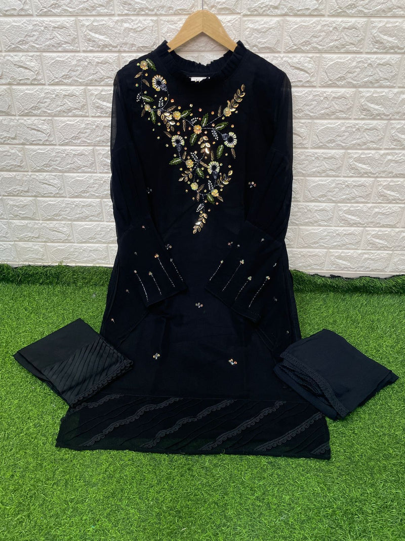 Luxuria Trendz  Dno 1204 Georgette With Heavy Embroidery Work Stylish Designer Casual Look Pret Kurti