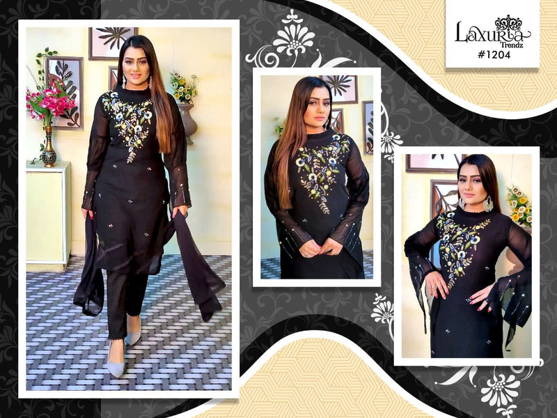 Luxuria Trendz  Dno 1204 Georgette With Heavy Embroidery Work Stylish Designer Casual Look Pret Kurti