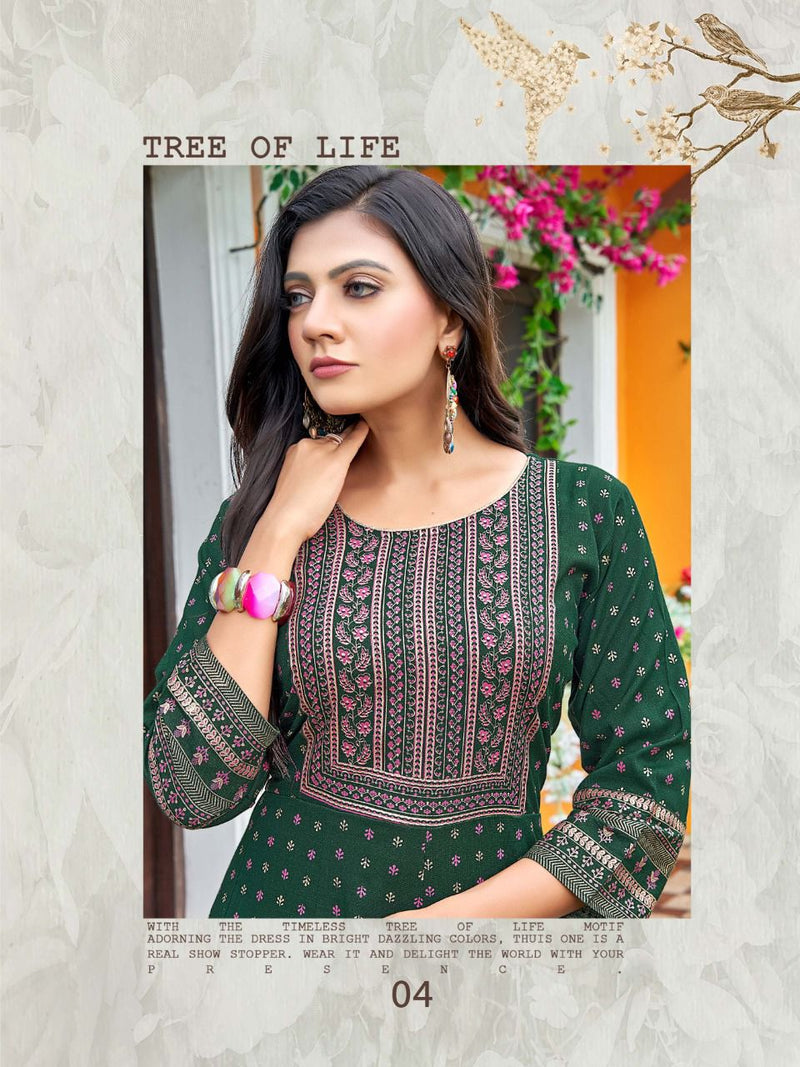 Hirwa Samantha Vol 2 Heavy Rayon Stylish Designer Casual Wear Fancy Look Long Kurti