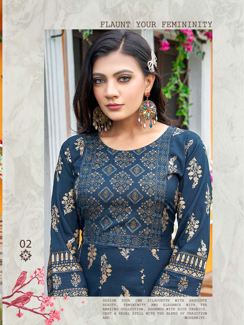 Hirwa Samantha Vol 2 Heavy Rayon Stylish Designer Casual Wear Fancy Look Long Kurti