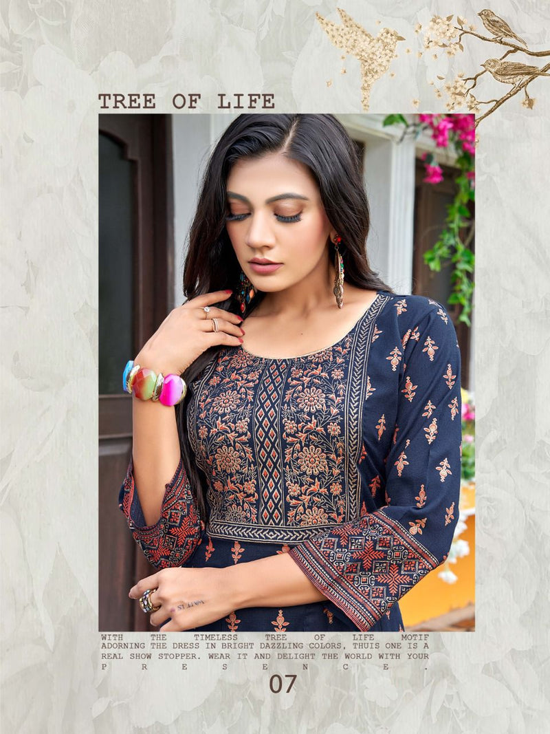 Hirwa Samantha Vol 2 Heavy Rayon Stylish Designer Casual Wear Fancy Look Long Kurti