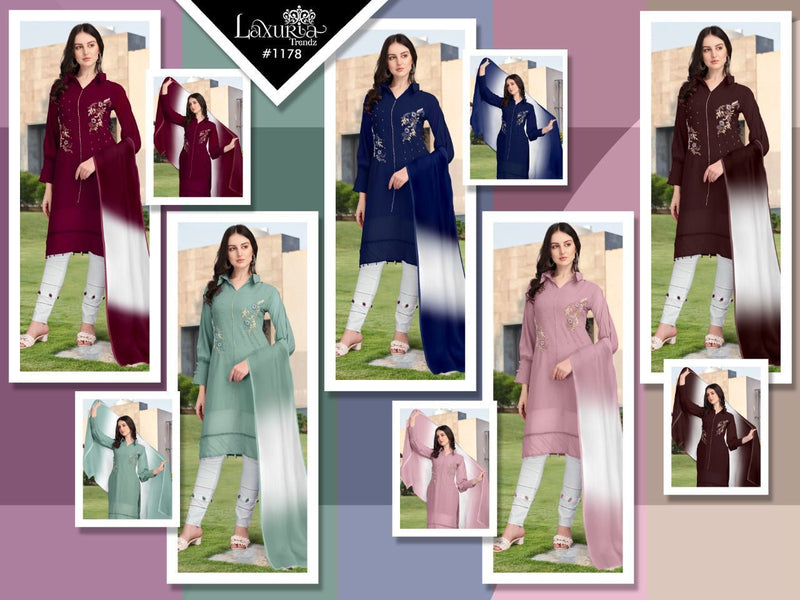 Luxuria Trendz  Dno 1178 Georgette With Heavy Embroidery Work Stylish Designer Casual Look Pret Kurti