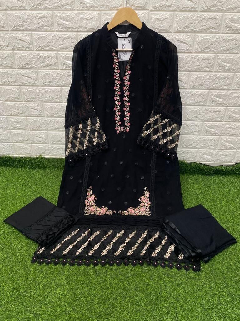 Luxuria Trendz  Dno 1196 Georgette With Heavy Embroidery Work Stylish Designer Casual Look Pret Kurti