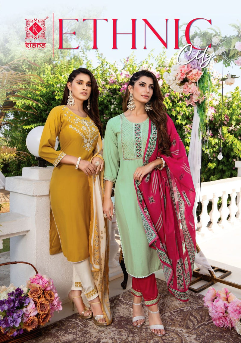 Kiana House Fashion Ethnic City With Heavy Embroidery Work Stylish Designer Casual Wear Kurti