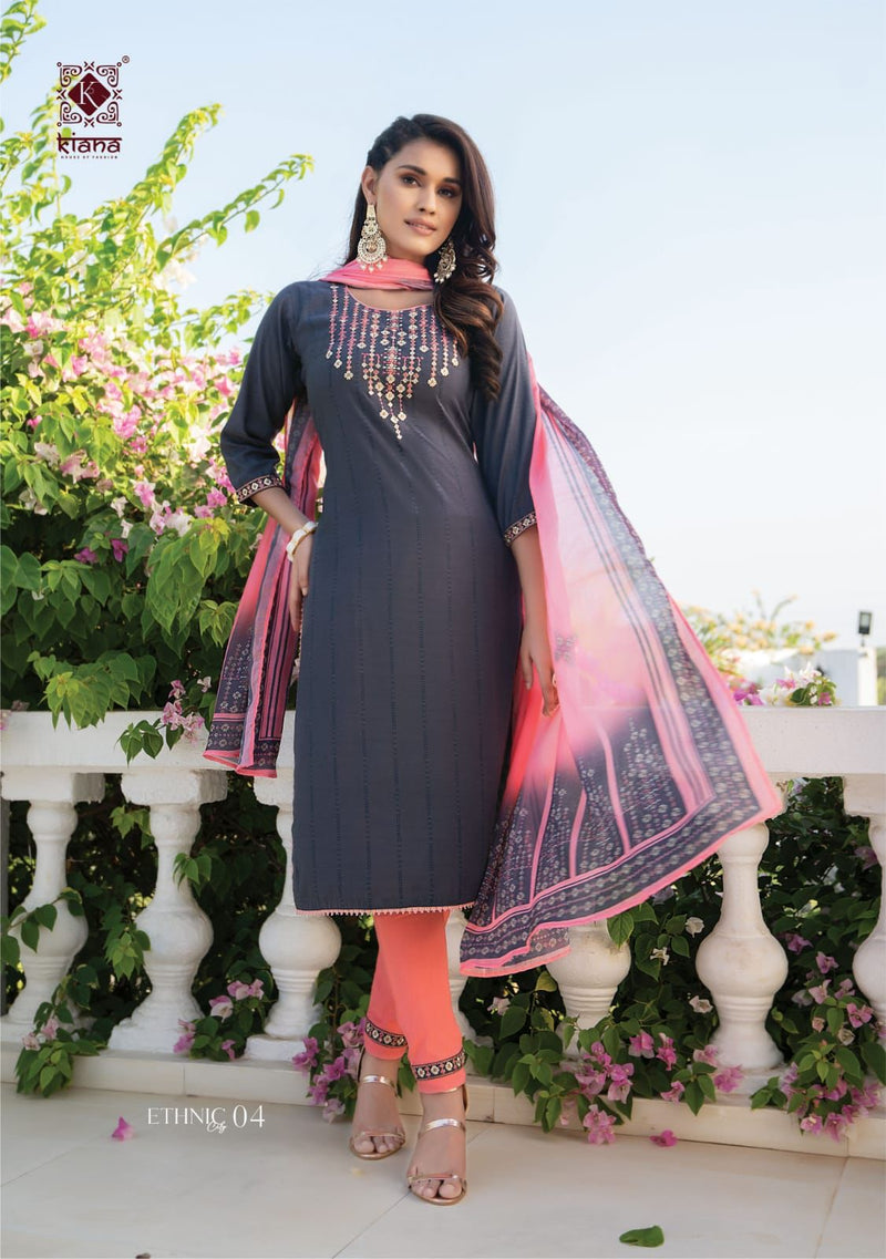 Kiana House Fashion Ethnic City With Heavy Embroidery Work Stylish Designer Casual Wear Kurti