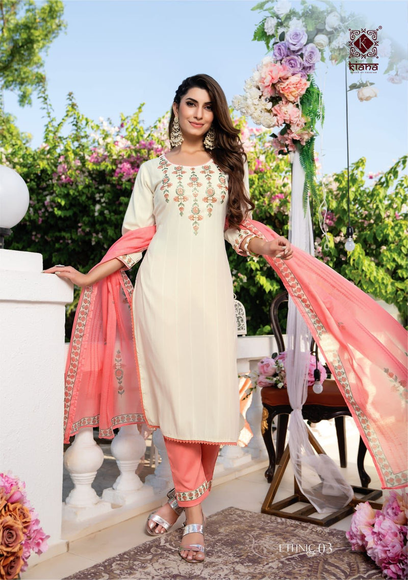 Kiana House Fashion Ethnic City With Heavy Embroidery Work Stylish Designer Casual Wear Kurti