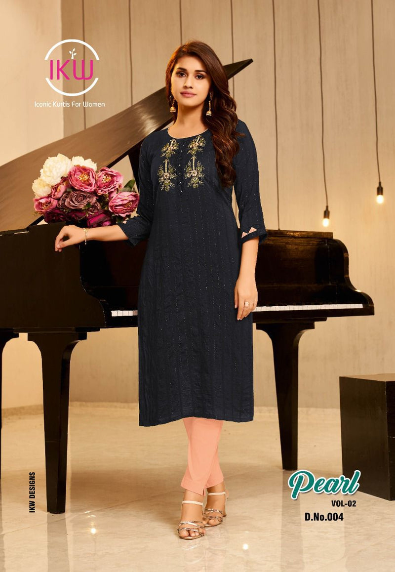 Ikw Design Pearl Vol 2 Viscose Vol 2 Stylish Designer Casual Wear Fancy Look Kurti