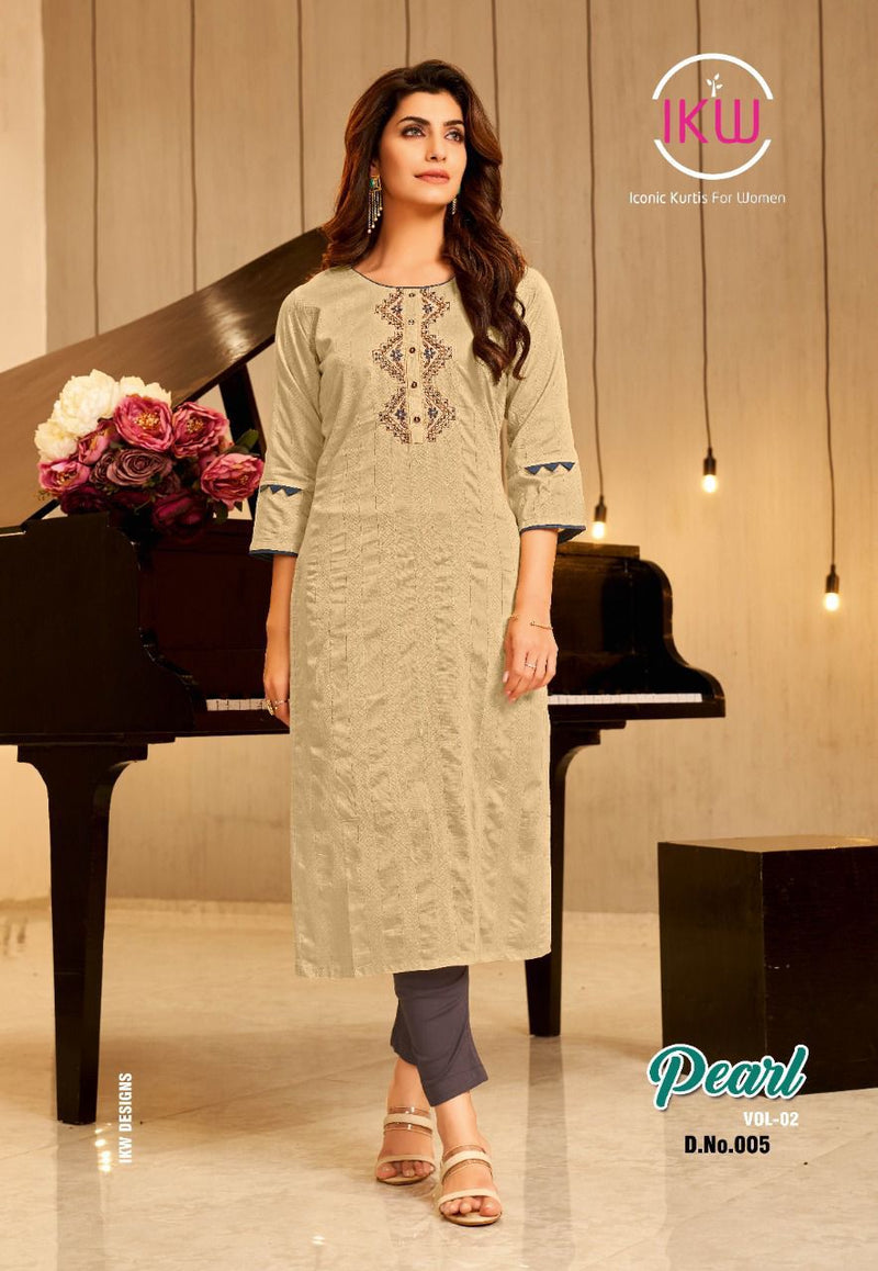 Ikw Design Pearl Vol 2 Viscose Vol 2 Stylish Designer Casual Wear Fancy Look Kurti