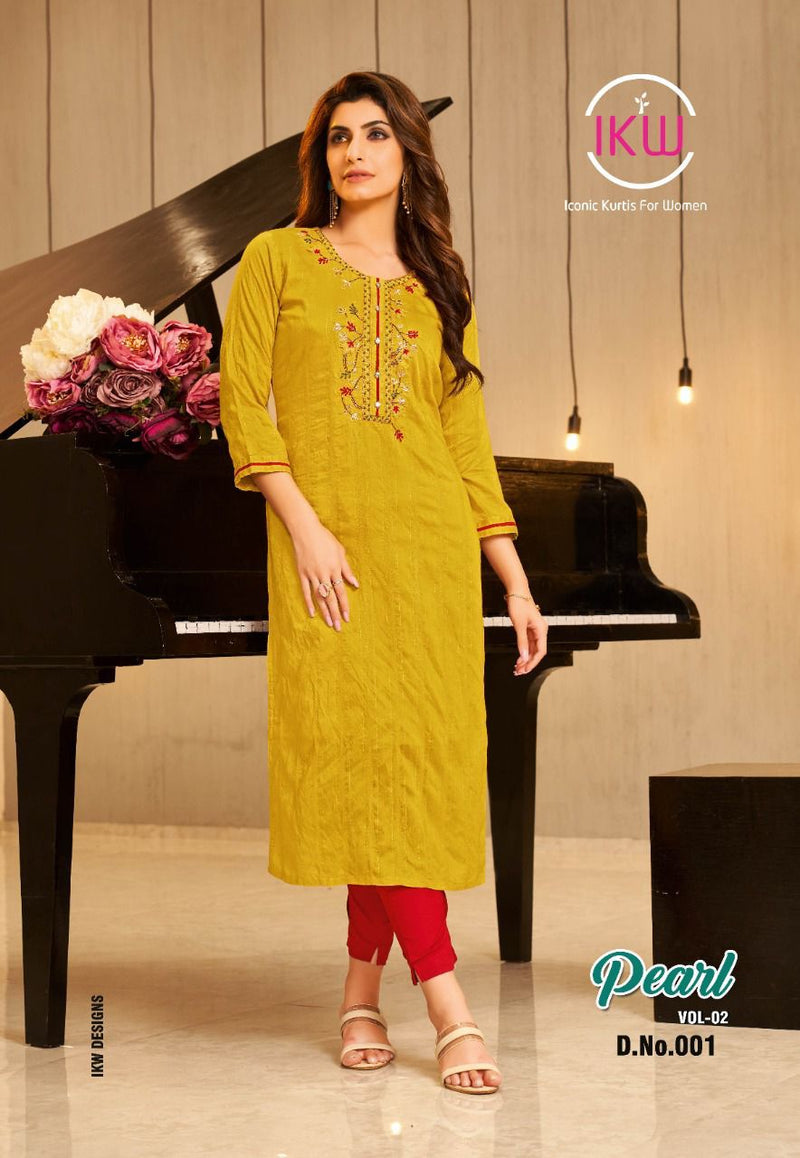 Ikw Design Pearl Vol 2 Viscose Vol 2 Stylish Designer Casual Wear Fancy Look Kurti