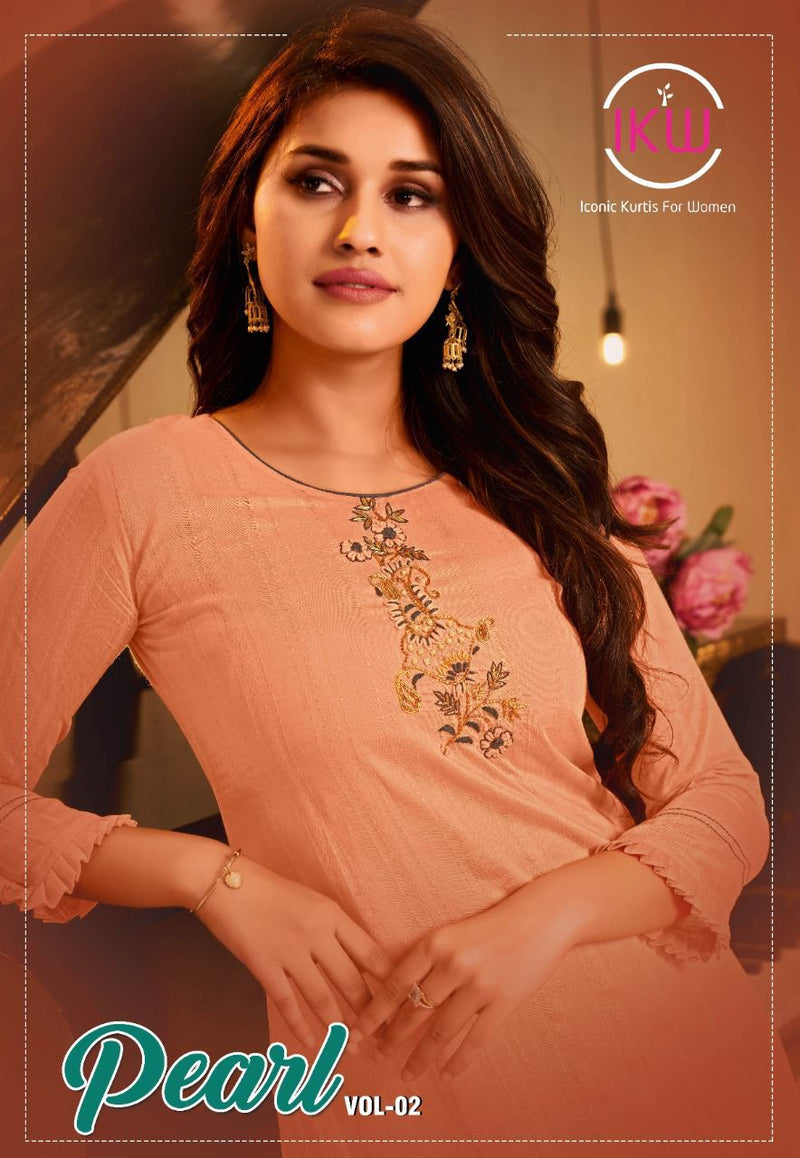 Ikw Design Pearl Vol 2 Viscose Vol 2 Stylish Designer Casual Wear Fancy Look Kurti