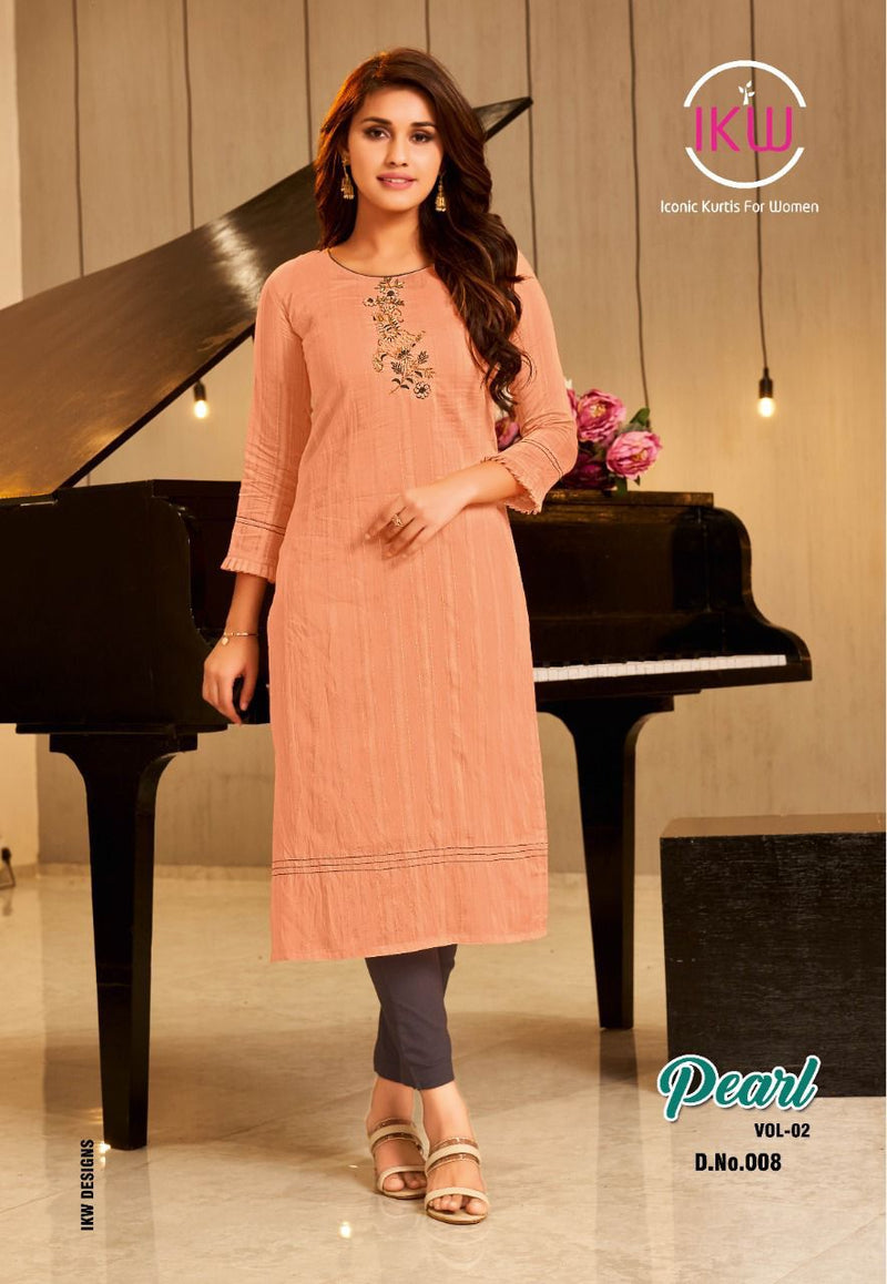 Ikw Design Pearl Vol 2 Viscose Vol 2 Stylish Designer Casual Wear Fancy Look Kurti