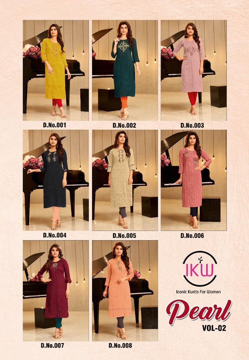 Ikw Design Pearl Vol 2 Viscose Vol 2 Stylish Designer Casual Wear Fancy Look Kurti