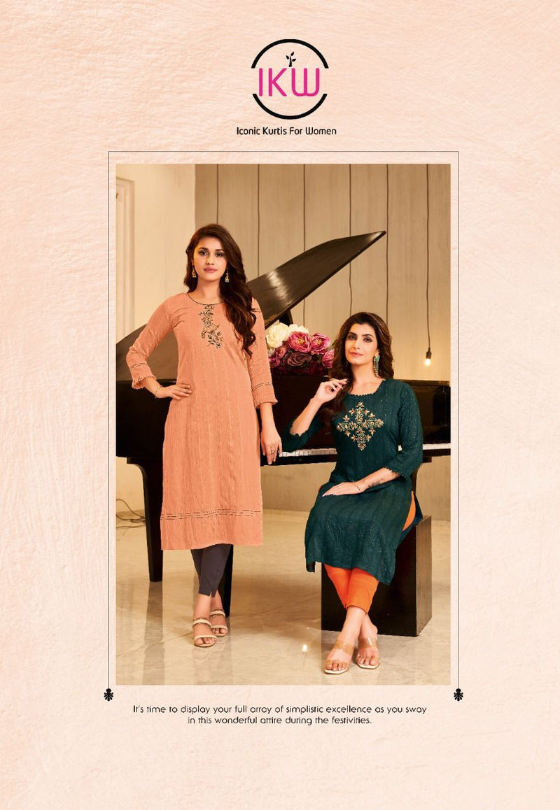 Ikw Design Pearl Vol 2 Viscose Vol 2 Stylish Designer Casual Wear Fancy Look Kurti