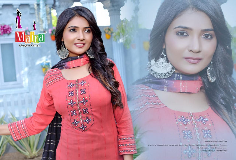 Maira Amaya Vol 2 Rayon With Heavy Embroidery Work Stylish Designer Festive Wear Kurti