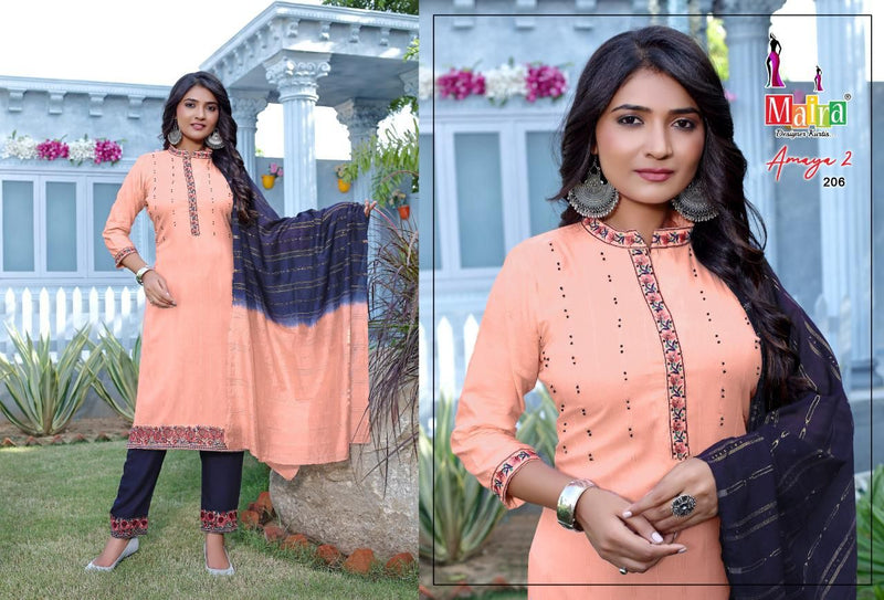 Maira Amaya Vol 2 Rayon With Heavy Embroidery Work Stylish Designer Festive Wear Kurti