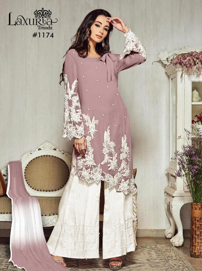 Luxuria Trendz  Dno 1174 Georgette With Heavy Embroidery Work Stylish Designer Pret Kurti