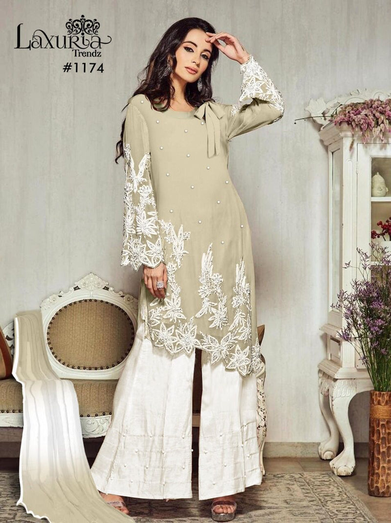 Luxuria Trendz  Dno 1174 Georgette With Heavy Embroidery Work Stylish Designer Pret Kurti