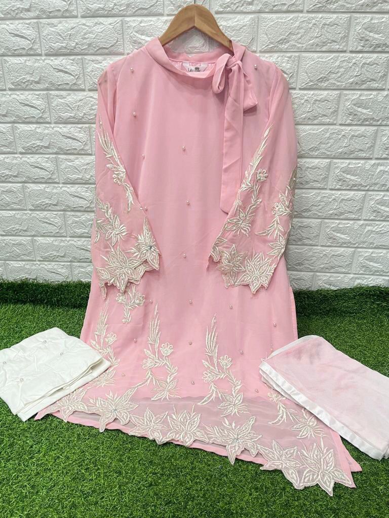 Luxuria Trendz  Dno 1174 Georgette With Heavy Embroidery Work Stylish Designer Pret Kurti