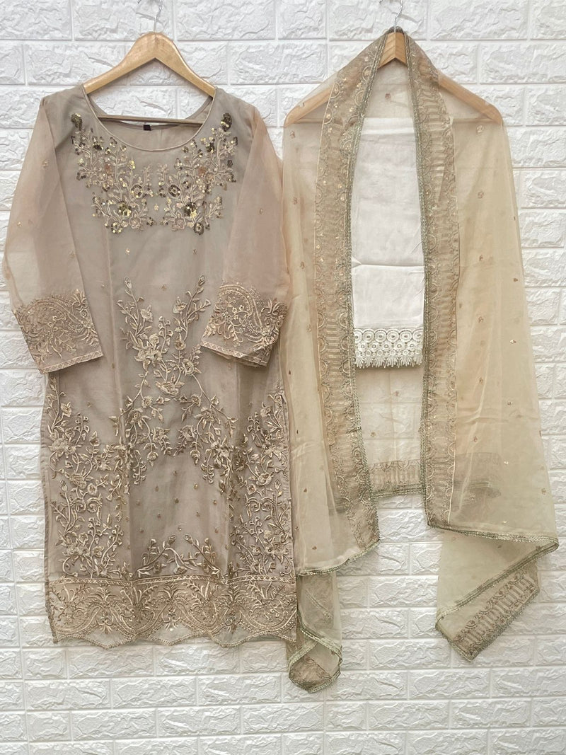 Deepsy Suit Dno 234 Organza With Handwork & Heavy Embroidery Work Stylish Designer Fancy Pret Kurti