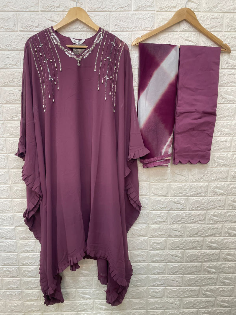 Luxuria Trends Dno 1206 Georgette With Heavy Embroidery & Hand Work Stylish Designer Pret Kurti