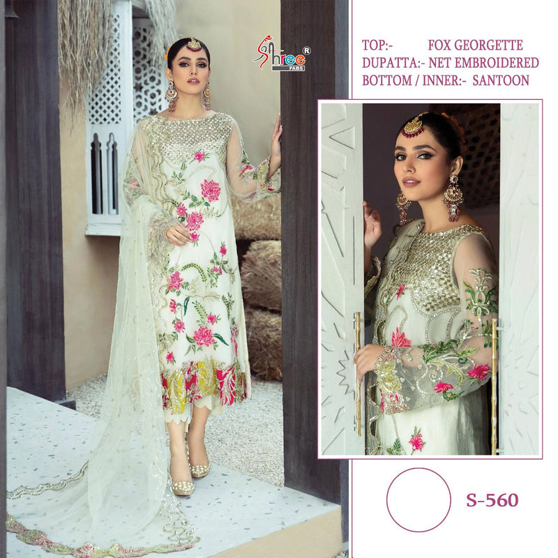 Shree Fabs S 560 Fox Georgette With Heavy Embroidery Work Stylish Designer Pakistani Salwar Kameez