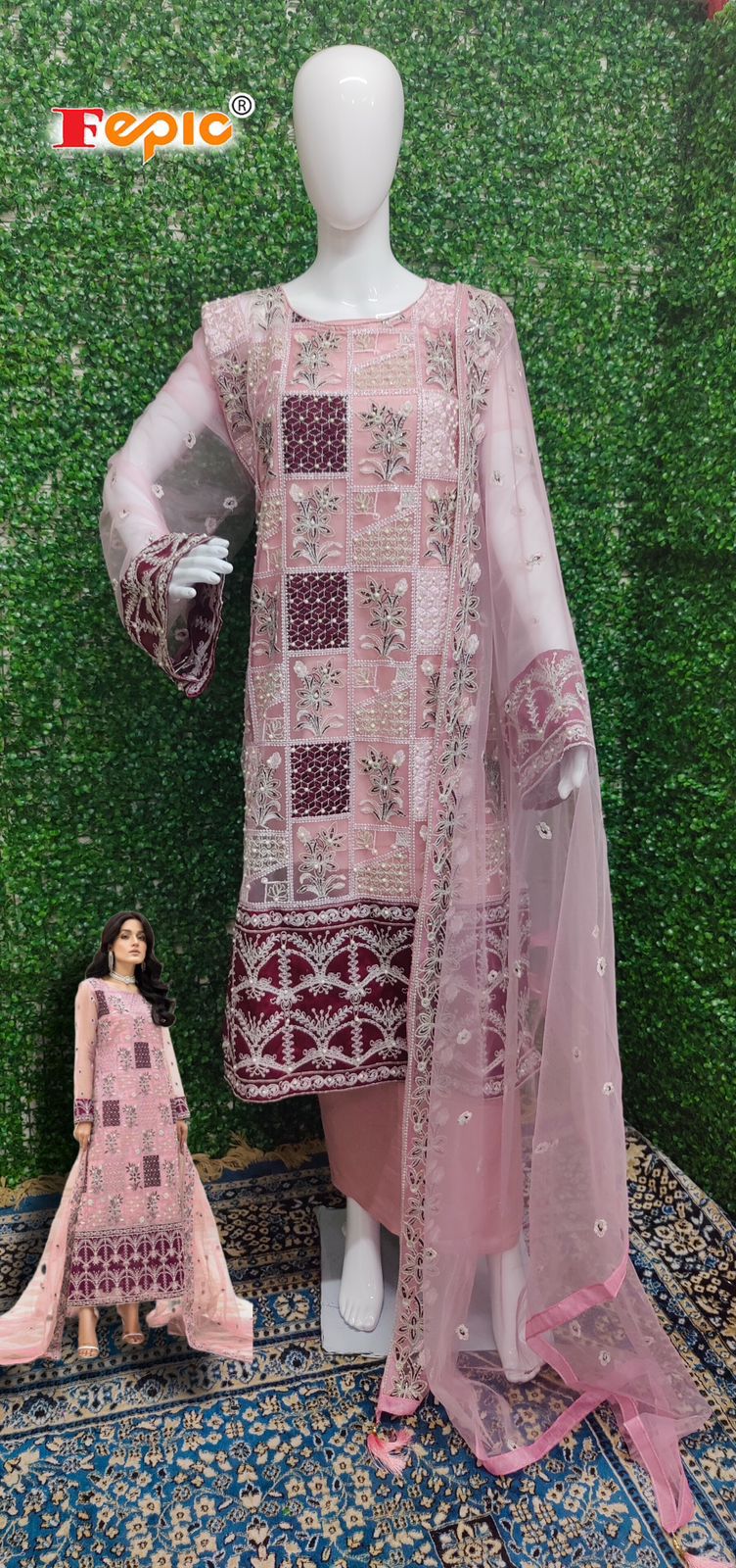 Fepic Rosemeen A Net With Heavy Embroidery Work Stylish Designer Party Wear Salwar Kameez
