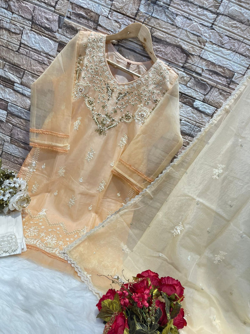 Deepsy Suit Dno D 239 Organza With Embroidery & Khalti Work Stylish Designer Casual Wear Pret Kurti