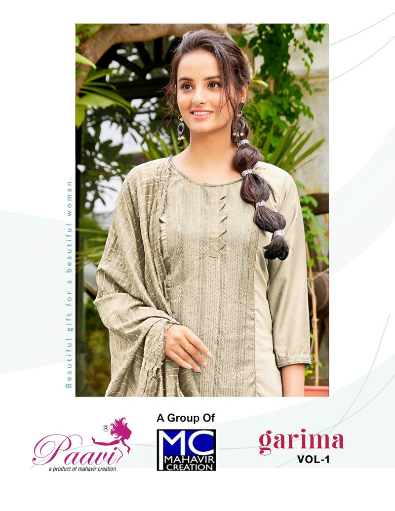 Paavi Garima Vol 2 Silk With Fancy Work Stylish Designer Casual Look Kurti