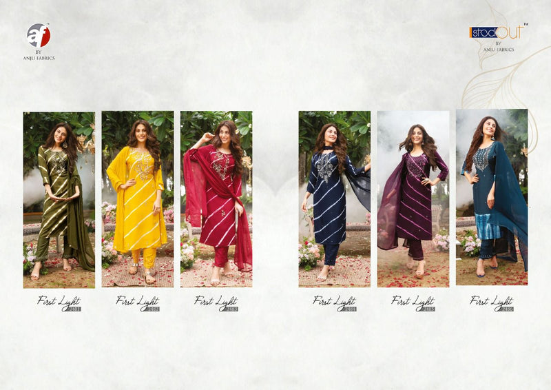 Anju Fab First Light Viscose Silk With Hand work Stylish Designer Casual Look Festive Wear Kurti