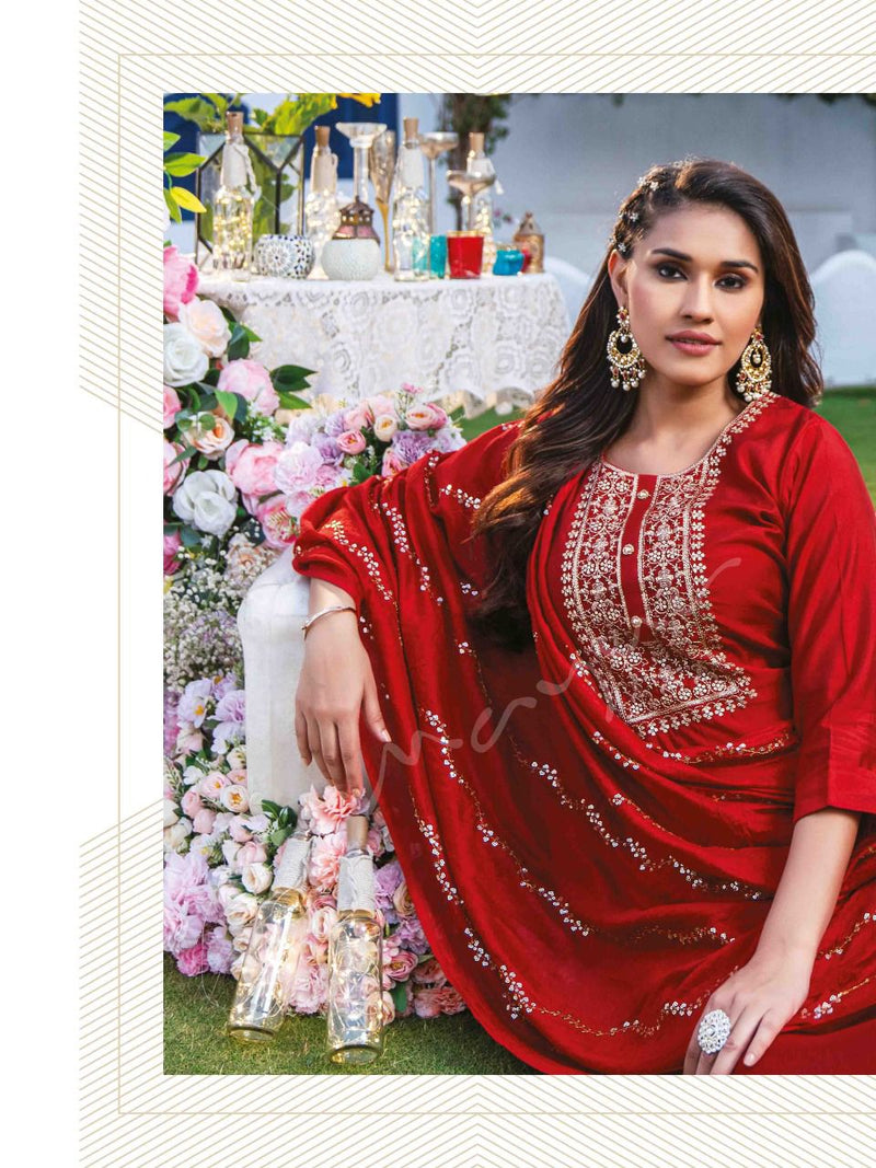 Tanishq Mayur Viscose Silk With Fancy Work Stylish Designer Festive Wear Fancy Kurti