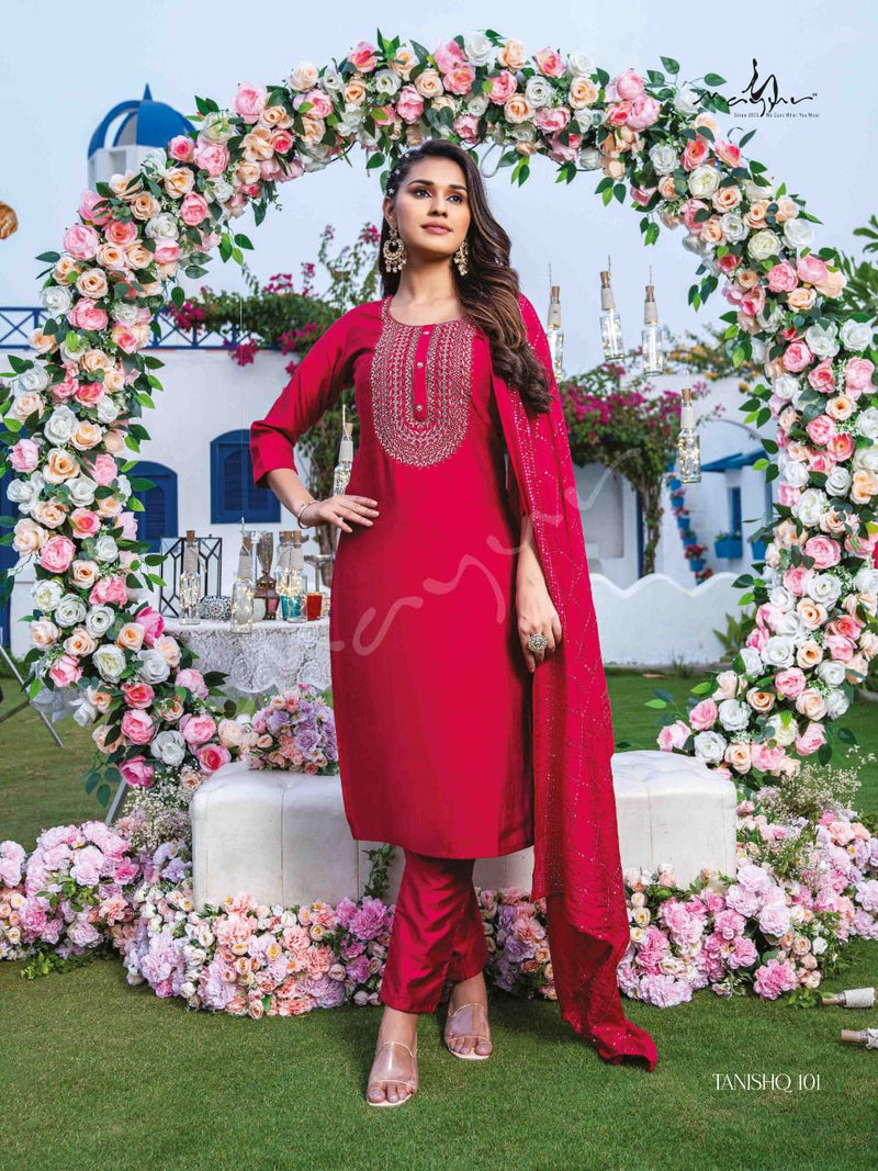 Tanishq Mayur Viscose Silk With Fancy Work Stylish Designer Festive Wear Fancy Kurti