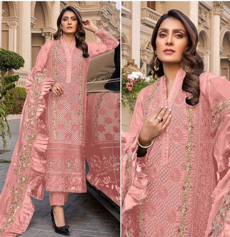 Deepsy Suit Dno 143 A Georgette With Nazmin Embroidery Work Stylish Designer Salwar Kameez