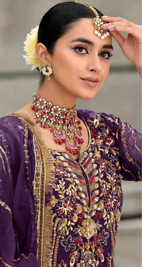 Zaha Dno 10031 D Emaan Adeel Vol 2 Georgette With Heavy Embroidery Work Stylish Designer Salwar Kameez