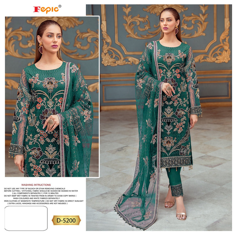 Fepic Dno 5200 Georgette With Heavy Embroidery Work Stylish Designer Pakistani Salwar Kameez