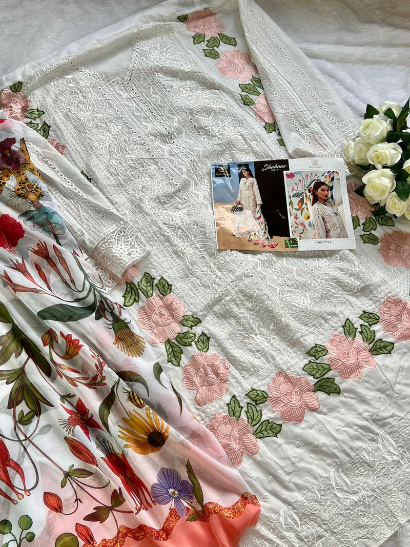 Ziaaz Shehnaz Vol 4 Pure Cotton With Heavy Embroidery work Stylish Designer Beautiful Salwar Kameez