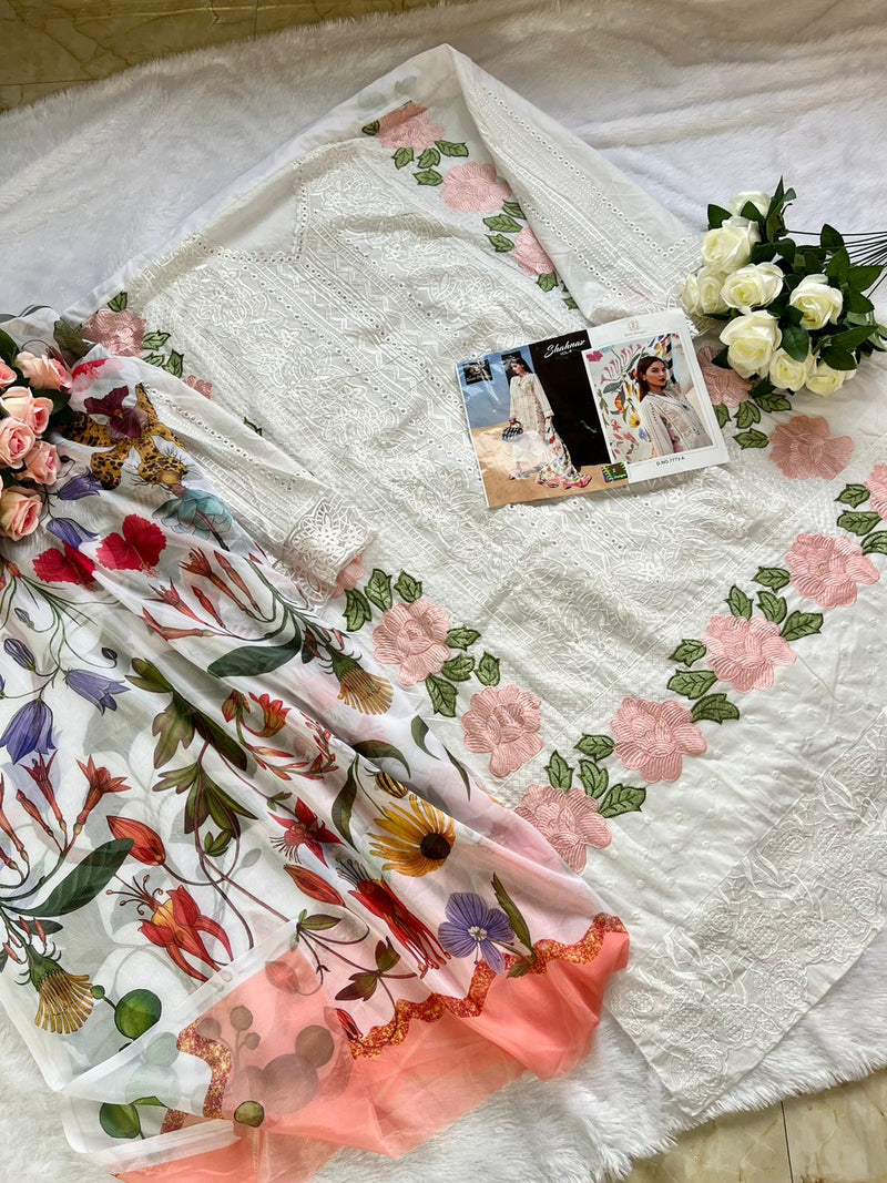 Ziaaz Shehnaz Vol 4 Pure Cotton With Heavy Embroidery work Stylish Designer Beautiful Salwar Kameez