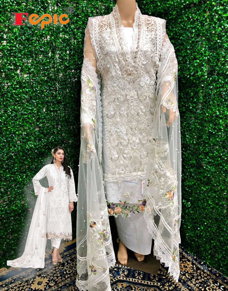 Fepic Rosemeen Dno 1217 E Butterfly Net With Heavy Embroidery Work Stylish Designer Pakistani Fancy Salwar Kameez