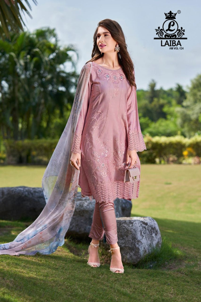 Laiba Dno Am Vol 124 Georgette With Heavy Beautiful Work Stylish Designer Casual Wear Pret Kurti