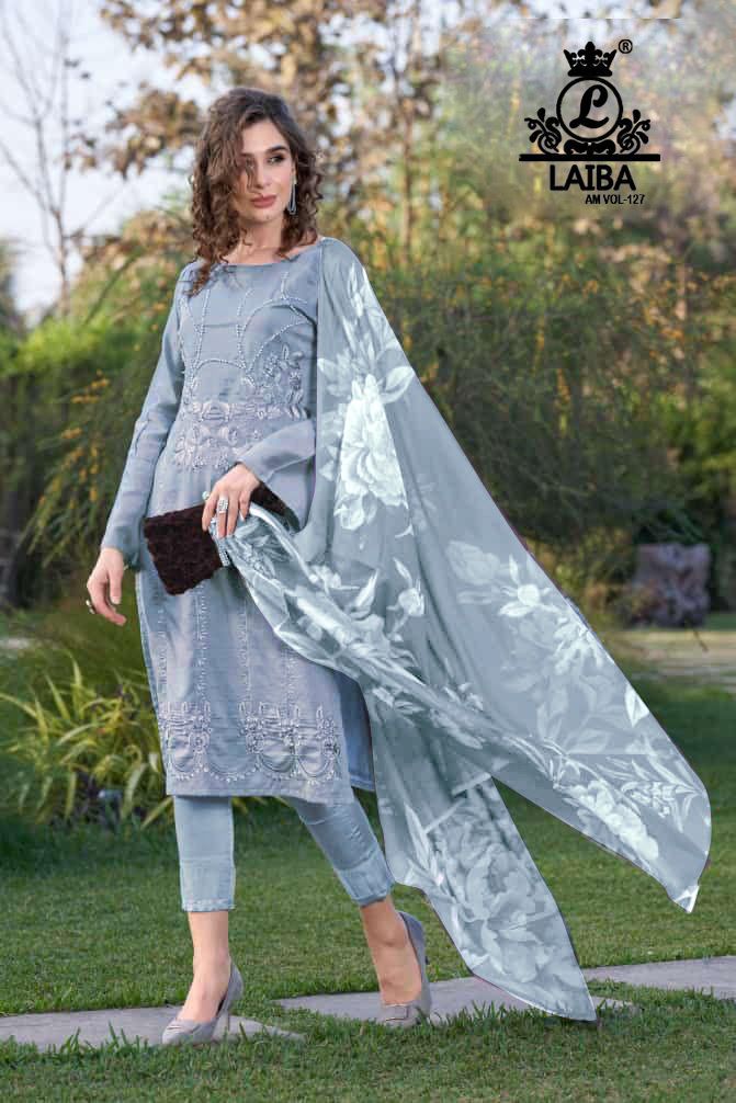 Laiba Dno Am Vol 127 Georgette With Heavy Beautiful Work Stylish Designer Casual Wear Pret Kurti