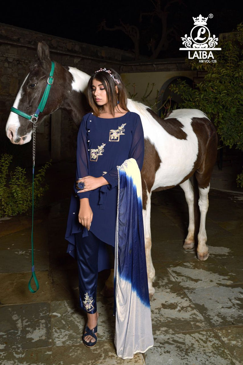 Laiba Dno Am Vol 126 Georgette With Beautiful Embroidery & Hand Work Stylish Designer Casual Kurti