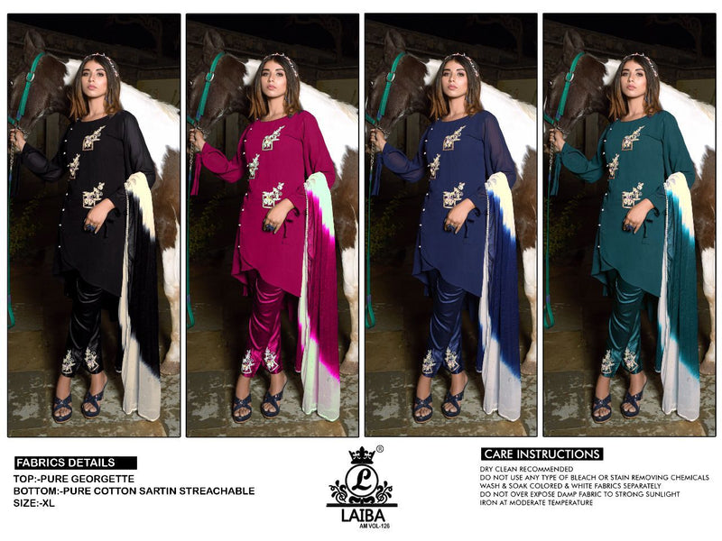 Laiba Dno Am Vol 126 Georgette With Beautiful Embroidery & Hand Work Stylish Designer Casual Kurti