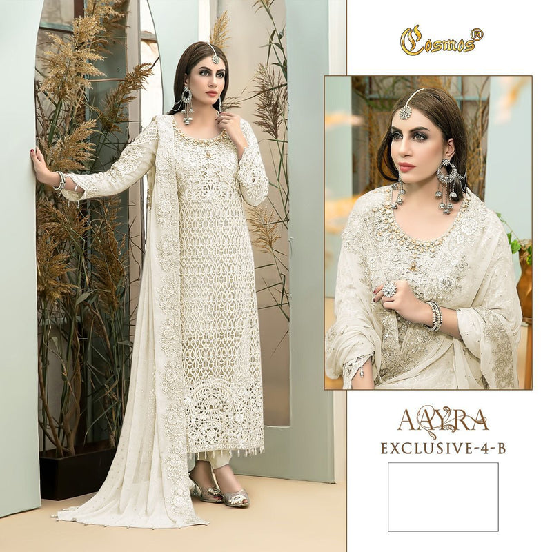 Cosmos Exclusive 4B Georgette With Fancy Work Stylish Designer Party Wear Fancy Salwar Kameez