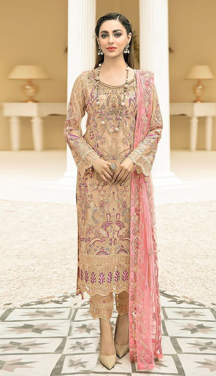Cosmos Dno 09 Georgette With Beautiful Work Stylish Designer Attractive Look Salwar Kameez