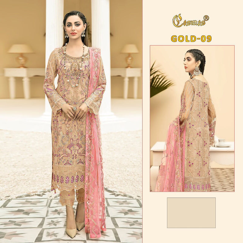 Cosmos Dno 09 Georgette With Beautiful Work Stylish Designer Attractive Look Salwar Kameez