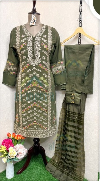 Al Meera Dno 1151 A Georgette With Beautiful Heavy Work Stylish Designer Party Wear Fancy Kurti