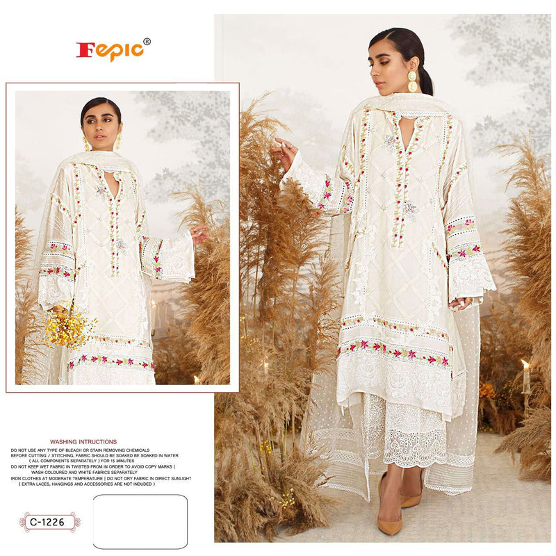 Fepic Dno 1226 C Rosemeen Georgette With Fancy Embroidery Work Stylish Designer Casual Wear Salwar Kameez